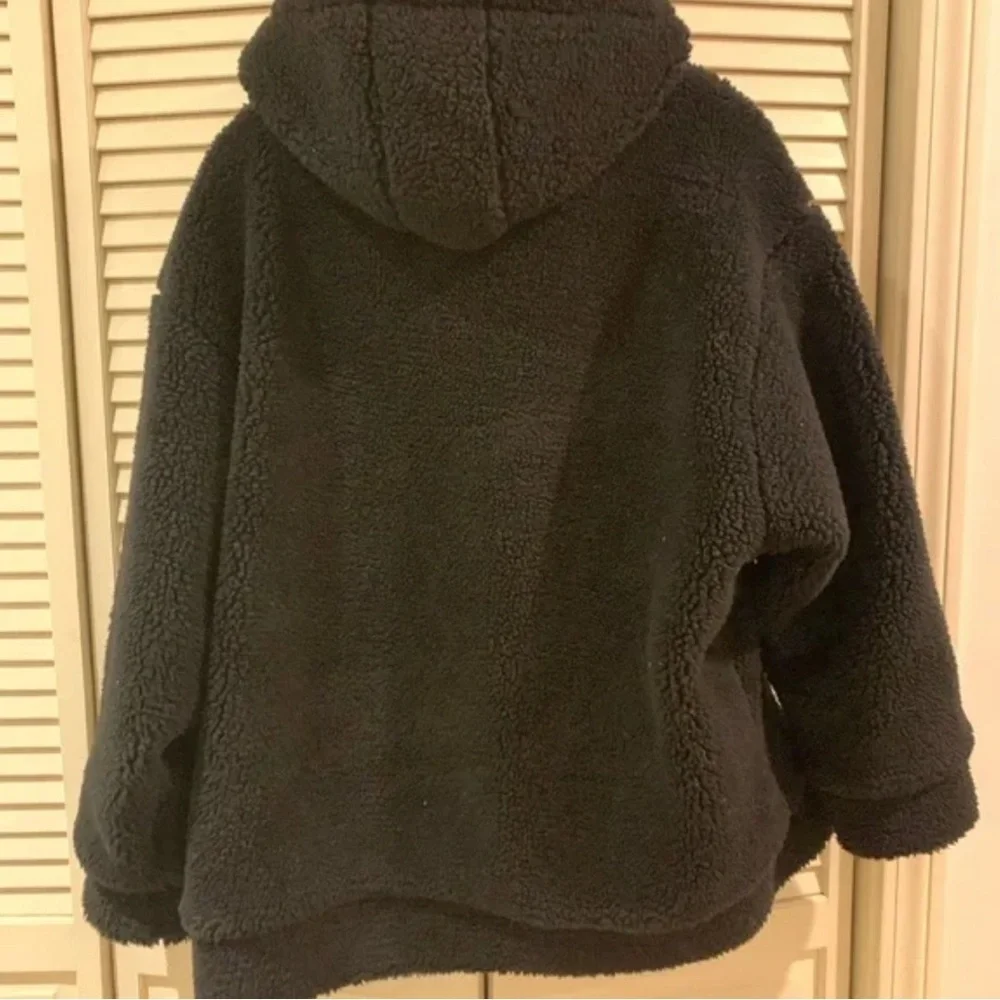 ALO Yoga Women's Sherpa Black Charcoal Teddy Jacket Sz S